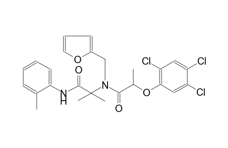 2-[2-furanylmethyl-[1-oxo-2-(2,4,5-trichlorophenoxy)propyl]amino]-2-methyl-N-(2-methylphenyl)propanamide