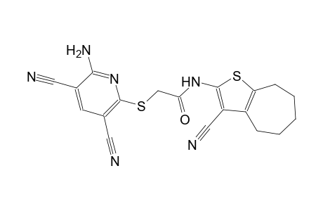 acetamide, 2-[(6-amino-3,5-dicyano-2-pyridinyl)thio]-N-(3-cyano-5,6,7,8-tetrahydro-4H-cyclohepta[b]thien-2-yl)-