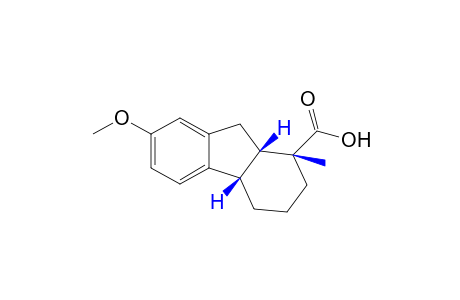 (+/-)-(1R,4aS,9aS)-1,2,3,4,4a,9a-Hexahydro-7-methoxy-1-methylfluorene-1-carboxylic acid