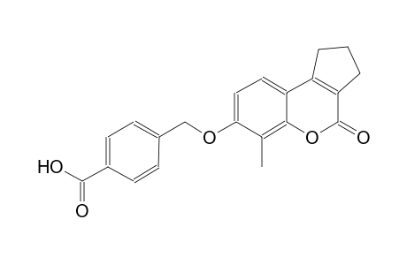 4-{[(6-methyl-4-oxo-1,2,3,4-tetrahydrocyclopenta[c]chromen-7-yl)oxy]methyl}benzoic acid