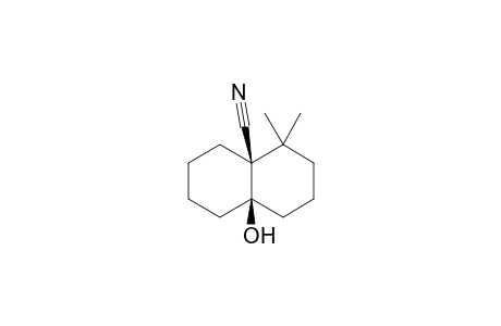 (4aR*,8aR*)-8a-Hydroxy-4,4-dimethyl-decaahydronaphthalene-4a-carbonitrile