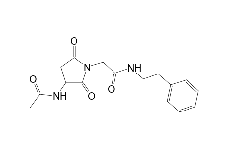 L-3-(N-Acetylamino)-1-((phenylethyl)glyoxalamido)succinimide