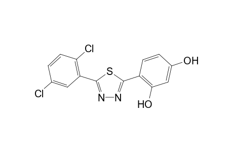 4-[5-(2,5-Dichlorophenyl)-1,3,4-thiadiazol-2-yl]benzene-1,3- diol
