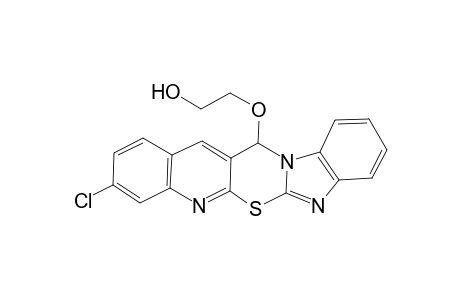 13-Hydroxyethoxy-9-chloro-13H-benzimidazo[2',1':2,3][1,3]thiazino[6,5-b]quinoline