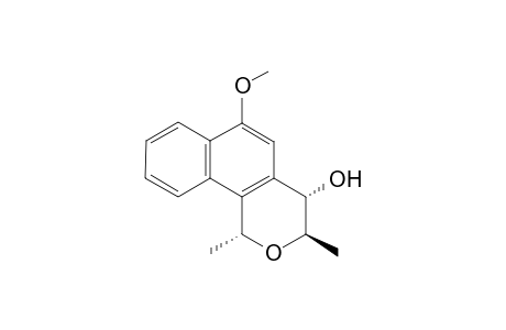 Rel-(1R,3R,4S)-3,4-Dihydro-4-hydroxy-6-methoxy-1,3-dimethylnaphtho[1,2-c]pyran