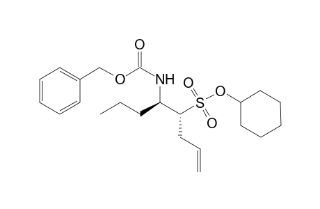 (4R,5R)-5-(benzyloxycarbonylamino)oct-1-ene-4-sulfonic acid cyclohexyl ester