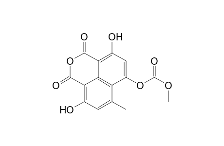 Carbonic acid, 4,9-dihydroxy-7-methyl-1,3-dioxo-1H,3H-naphtho[1,8-cd]pyran-6-yl methyl ester