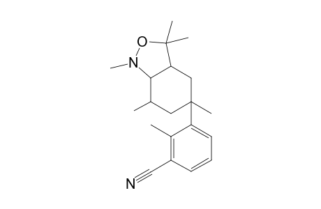 2-Methyl-3-(1,3,3,5,7-pentamethyloctahydrobenzo[c]isoxazol-5-yl)benzonitrile