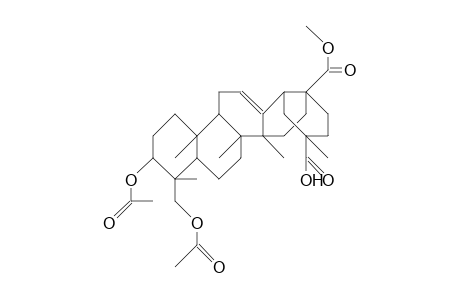 3.beta.,23.alpha.-Diacetoxy-30.beta.-oleanatic-acid-12-en-28.beta.-carboxymethylester