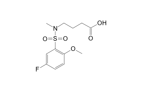 Butanoic acid, 4-[[(5-fluoro-2-methoxyphenyl)sulfonyl]methylamino]-
