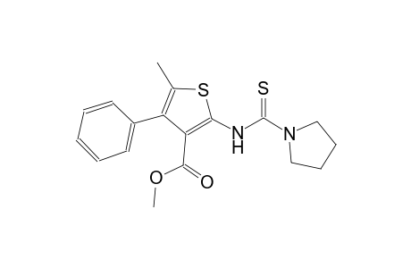 methyl 5-methyl-4-phenyl-2-[(1-pyrrolidinylcarbothioyl)amino]-3-thiophenecarboxylate