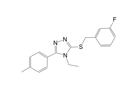 4-ethyl-3-[(3-fluorobenzyl)sulfanyl]-5-(4-methylphenyl)-4H-1,2,4-triazole