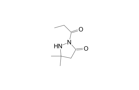 5,5-Dimethyl-2-propionylpyrazolidin-3-one