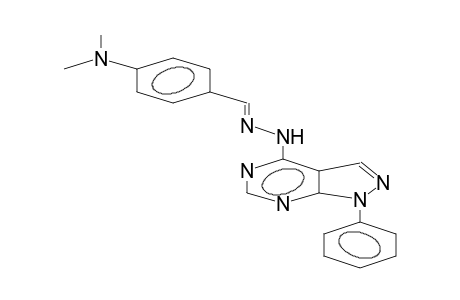 1-phenyl-4-(4-dimethylaminobenzylidenehydrazino)pyrimidino[4,5-c]pyrazole