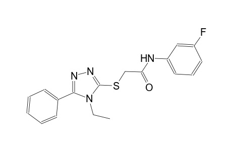 2-[(4-ethyl-5-phenyl-4H-1,2,4-triazol-3-yl)sulfanyl]-N-(3-fluorophenyl)acetamide