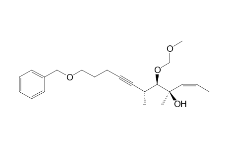 (Z,4R,5R,6R)-11-benzoxy-5-(methoxymethoxy)-4,6-dimethyl-undec-2-en-7-yn-4-ol
