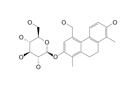 EFFUSIDE-III;2-O-BETA-D-GLUCOPYRANOSYL-1,8-DIMETHYL-2,7-DIHYDROXY-5-HYDROXYMETHYL-9,10-DIHYDRO-PHENANTHRENE