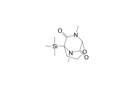 2-Oxa-6,8-diazabicyclo[3.2.2]nonane-7,9-dione, 6,8-dimethyl-5-(trimethylsilyl)-