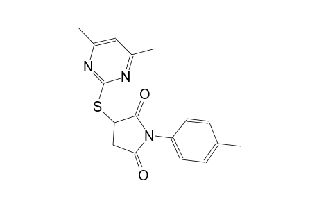 3-[(4,6-dimethyl-2-pyrimidinyl)sulfanyl]-1-(4-methylphenyl)-2,5-pyrrolidinedione