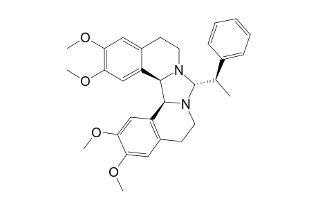 (8R*,15bR*,15cS*,1'R*)-5,6,10,11,15b,15c-Hexahydro-8-(1-phenylethyl)-2,3,13,14-tetramethoxy-8H-imidazo[5,1-a:4,3-a']diisoquinoline