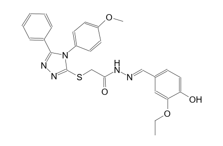 N'-[(E)-(3-ethoxy-4-hydroxyphenyl)methylidene]-2-{[4-(4-methoxyphenyl)-5-phenyl-4H-1,2,4-triazol-3-yl]sulfanyl}acetohydrazide