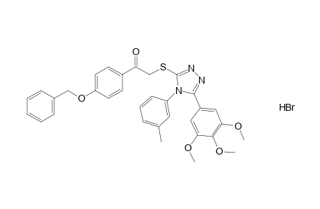 4'-(benzyloxy)-2-{[4-m-tolyl-5-(3,4,5-trimethoxyphenyl)-4H-1,2,4-triazol-3-yl]thio}acetophenone, monohydrobromide