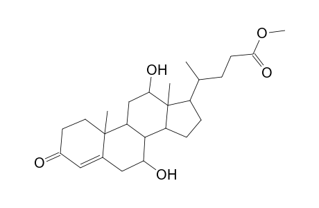 Chol-4-en-24-oic acid, 7,12-dihydroxy-3-oxo-, methyl ester, (7.alpha.,12.alpha.)-