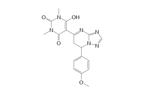 5-[6-Hydroxy-1,3-dimethylpyrimidine-2,4-dion-5-yl]-7-(4-methoxyphenyl)-6,7-dihydro-1,2,4-triazolo[1,5-a]pyrimidine