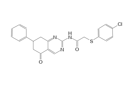 2-[(4-chlorophenyl)sulfanyl]-N-(5-oxo-7-phenyl-5,6,7,8-tetrahydro-2-quinazolinyl)acetamide