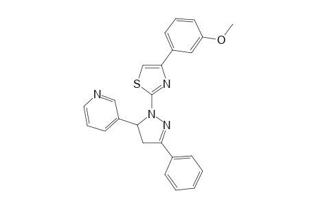 3-Phenyl-1-[4'-(3"-methoxyphenyl)-2'-thiazolyl)-5-(3'-pyridyl)-2-pyrazoline