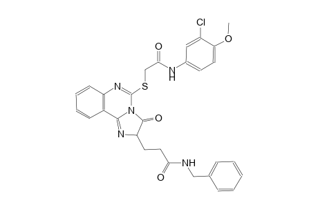 N-benzyl-3-(5-{[2-(3-chloro-4-methoxyanilino)-2-oxoethyl]sulfanyl}-3-oxo-2,3-dihydroimidazo[1,2-c]quinazolin-2-yl)propanamide