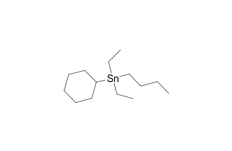 Stannane, butylcyclohexyldiethyl-