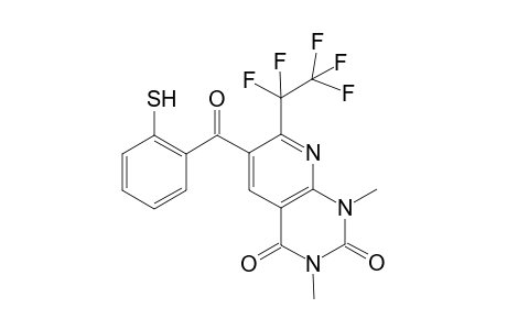1,3-Dimethyl-6-(2-sulfanylbenzoyl)-7-(pentafluoroethyl)pyridino[2,3-d]pymidine-2,4(1H,3H)-dione