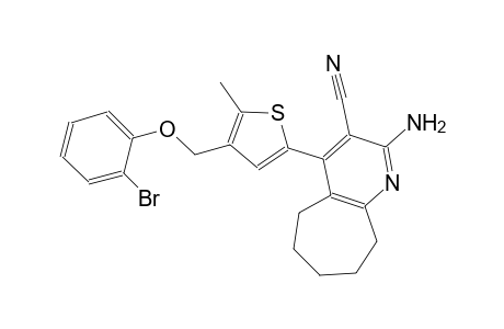 2-amino-4-{4-[(2-bromophenoxy)methyl]-5-methyl-2-thienyl}-6,7,8,9-tetrahydro-5H-cyclohepta[b]pyridine-3-carbonitrile