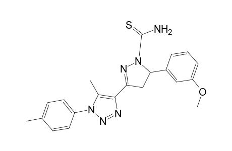 4,5-Dihydro-5-(3-methoxyphenyl)-3-(5-methyl-1-p-tolyl-1H-1,2,3-triazol-4-yl)-5-phenylpyrazole-1-carbothioamide