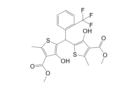 3-Thiophenecarboxylic acid, 4-hydroxy-5-[[3-hydroxy-4-(methoxycarbonyl)-5-methyl-2-thienyl][2-(trifluoromethyl)phenyl]methyl]-2-methyl-, methyl ester