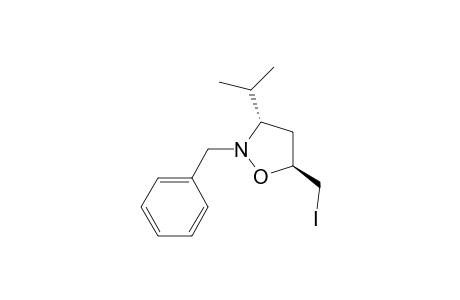 trans-2-(Phenylmethyl)-3-(.alpha.-methylethyl)-5-(iodomethyl)isoxazolidine