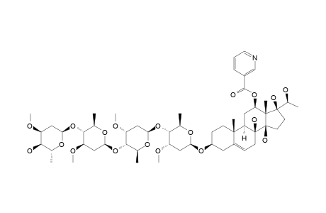 #17;12-O-NICOTINOYLSARCOSTIN-3-O-ALPHA-L-CYMAROPYRANOSYL-(1->4)-BETA-D-OLEANDROPYRANOSYL-(1->4)-BETA-D-CYMAROPYRANOSYL-(1->4)-BETA-D-CYMAROPYRANOSIDE