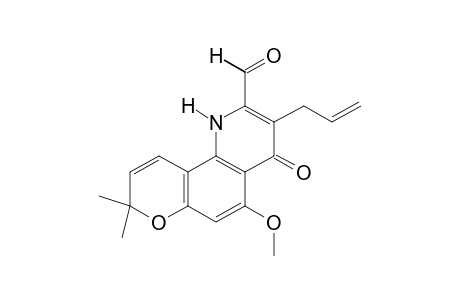3-allyl-1,4-dihydro-8,8-dimethyl-5-methoxy-4-oxo-8H-pyrano[2,3-h]quinoline-2-carboxaldehyde