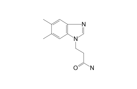 3-(5,6-dimethylbenzimidazol-1-yl)propionamide