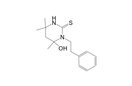 6-hydroxy-4,4,6-trimethyl-1-(2-phenylethyl)tetrahydro-2(1H)-pyrimidinethione