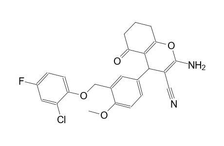 2-amino-4-{3-[(2-chloro-4-fluorophenoxy)methyl]-4-methoxyphenyl}-5-oxo-5,6,7,8-tetrahydro-4H-chromene-3-carbonitrile