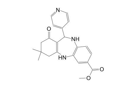 methyl 3,3-dimethyl-1-oxo-11-(4-pyridinyl)-2,3,4,5,10,11-hexahydro-1H-dibenzo[b,e][1,4]diazepine-7-carboxylate