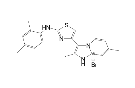 3-(2-((2,4-dimethylphenyl)amino)thiazol-4-yl)-2,7-dimethylimidazo[1,2-a]pyridin-1-ium bromide