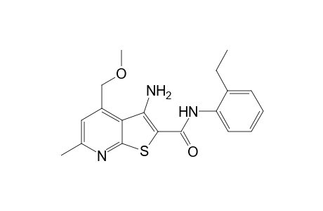 3-Amino-N-(2-ethylphenyl)-4-(methoxymethyl)-6-methylthieno[2,3-b]pyridine-2-carboxamide