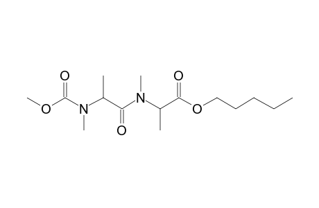 Alanylalanine, N,N'-dimethyl-N'-methoxycarbonyl-, pentyl ester