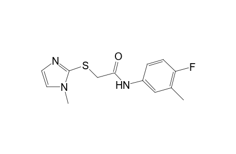 N-(4-fluoro-3-methyl-phenyl)-2-(1-methyl-1H-imidazol-2-ylsulfanyl)-acetamide