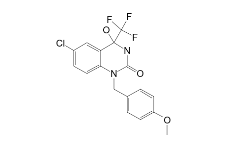 6-CHLORO-4-HYDROXY-1-[(4-METHOXYPHENYL)-METHYL]-4-(TRIFLUOROMETHYL)-1,3,4-TRIHYDROQUINAZOLIN-2-ONE