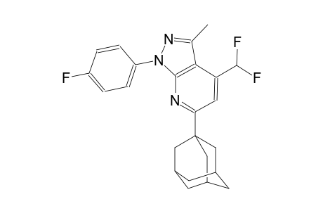 1H-pyrazolo[3,4-b]pyridine, 4-(difluoromethyl)-1-(4-fluorophenyl)-3-methyl-6-tricyclo[3.3.1.1~3,7~]dec-1-yl-