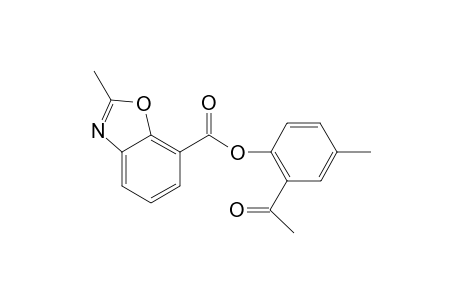 2-Acetyl-4-methylphenyl 2-methyl-1,3-benzoxazole-7-carboxylate